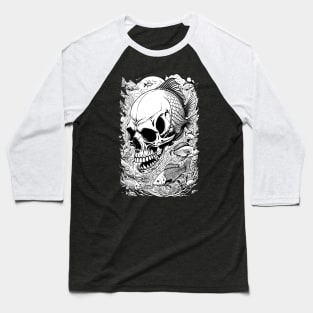 Skull Fish Baseball T-Shirt